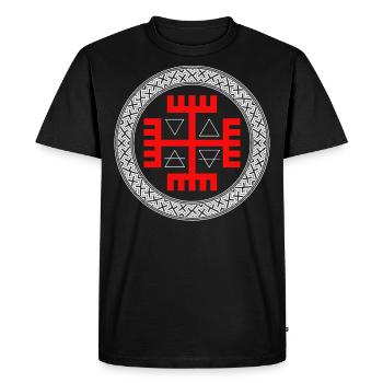 Symbole slave ancien de la conception de la protection - T-shirt Premium bio Homme - noir - Devant - Nico (187cm)