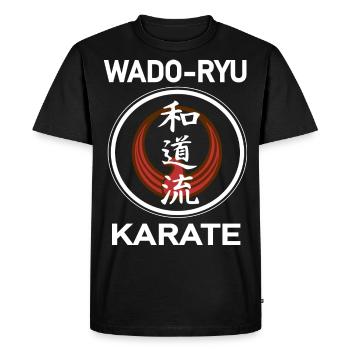 La chemise d’arts martiaux Wado-ryu cool - T-shirt Premium bio Homme - noir - Devant - Nico (187cm)