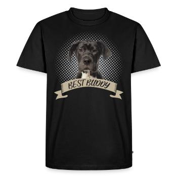 Great Dane Best Friend - Men's Premium Organic T-Shirt - black - Front - Nico (187cm)