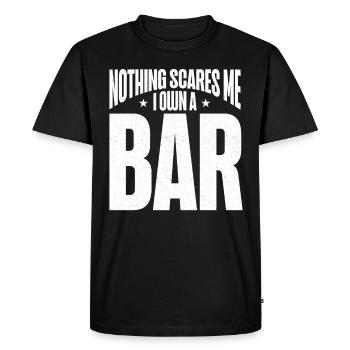 Nothing Scares Me I Own A Bar Funny Bar Owner - Men's Premium Organic T-Shirt - black - Front - Nico (187cm)