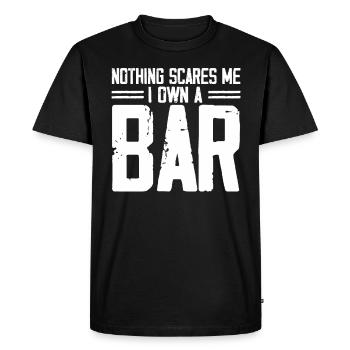Nothing Scares Me I Own A Bar Funny Bar Owner - Men's Premium Organic T-Shirt - black - Front - Nico (187cm)