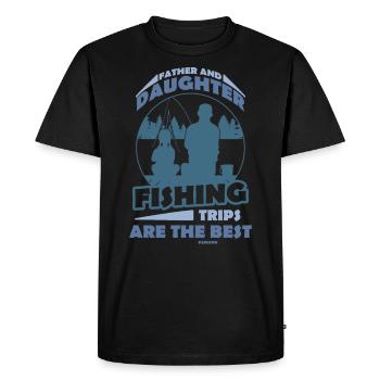 Père et fille - T-shirt Premium bio Homme - noir - Devant - Nico (187cm)