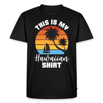 This Is My Hawaiian Luau Tropical Hawaii - Men's Premium Organic T-Shirt - black - Front - Nico (187cm)