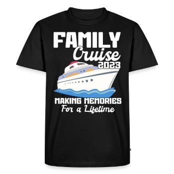 Family Cruise 2023 Vacation Funny Party Trip Ship - Men's Premium Organic T-Shirt - black - Front - Nico (187cm)