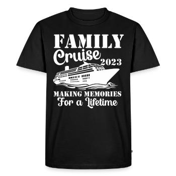 Family Cruise 2023 Vacation Funny Party Trip Ship - Men's Premium Organic T-Shirt - black - Front - Nico (187cm)