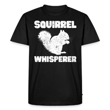 Squirrel Whisperer Squirrel Lover Funny Squirrel - Men's Premium Organic T-Shirt - black - Front - Nico (187cm)