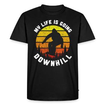 Snowboarding Art Snowboard Snowboarder - Men's Premium Organic T-Shirt - black - Front - Nico (187cm)