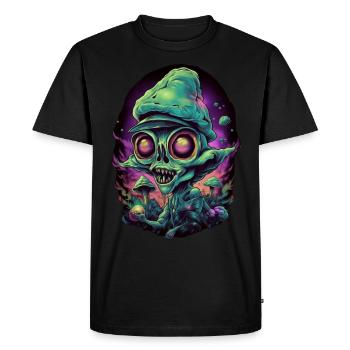 Trippy Alien - T-shirt Premium bio Homme - noir - Devant - Nico (187cm)