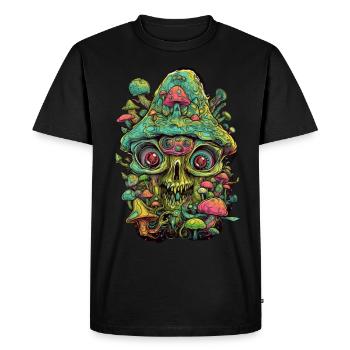 Crâne de Trippy - T-shirt Premium bio Homme - noir - Devant - Nico (187cm)