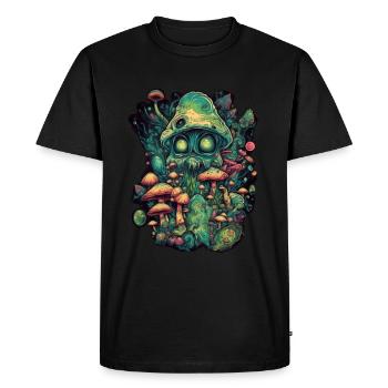 Trippy Alien - T-shirt Premium bio Homme - noir - Devant - Nico (187cm)
