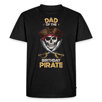 Fête d’anniversaire pirate - T-shirt Premium bio Homme - noir - Devant - Nico (187cm)