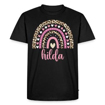 Hilda Regenbogen Name Geburtstag Hilda - Männer Premium Bio T-Shirt - Schwarz - Vorne - Nico (187cm)