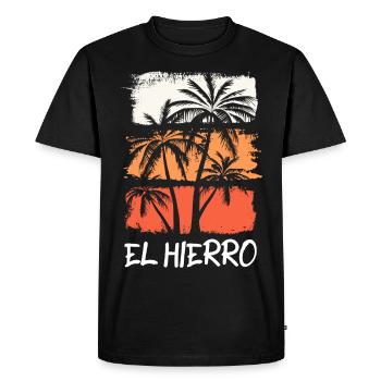El Hierro, Summer, Sun, Beach, Sea, Palm Trees, Holidays - Men's Premium Organic T-Shirt - black - Front - Nico (187cm)