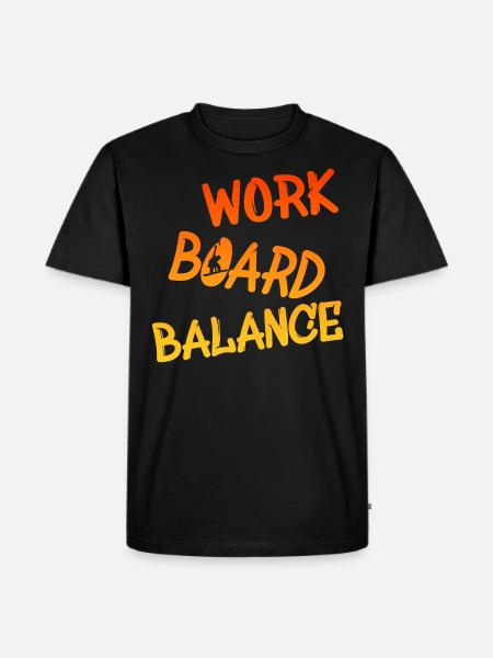 boarden, snowboarding - Männer Premium Bio T-Shirt - Schwarz