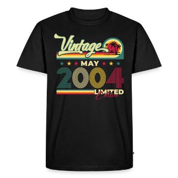 Millésime 2004 Cru 2004 20ème anniversaire 2004 - T-shirt Premium bio Homme - noir - Devant - Nico (187cm)