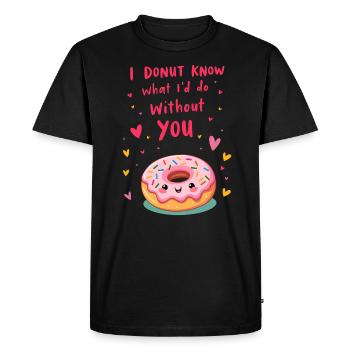 Je ne sais pas ce que je ferais sans toi - T-shirt Premium bio Homme - noir - Devant - Nico (187cm)