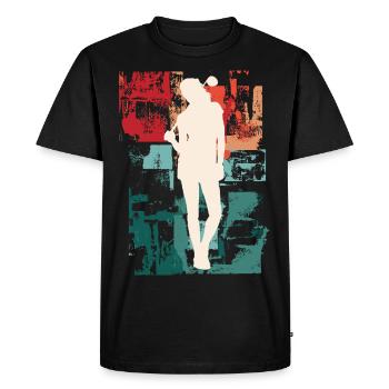 Golf Golfeur Joueur Sports Hobby Vintage - T-shirt Premium bio Homme - noir - Devant - Nico (187cm)