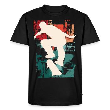 Skateboarding Skate Skater Skateboard Sk8 Vintage - T-shirt Premium bio Homme - noir - Devant - Nico (187cm)