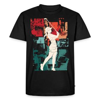 Golf Golfeur Joueur Sports Hobby Vintage - T-shirt Premium bio Homme - noir - Devant - Nico (187cm)