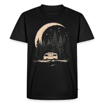 Camper Moon Forest - Men's Premium Organic T-Shirt - black - Front - Nico (187cm)