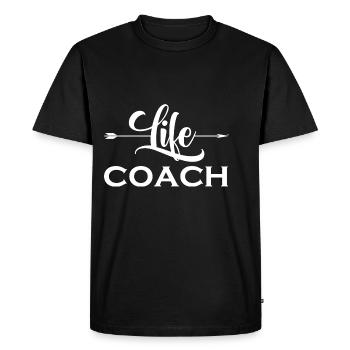 Life Coach Mentor Trainer Mindset Influencer Blog - Men's Premium Organic T-Shirt - black - Front - Nico (187cm)