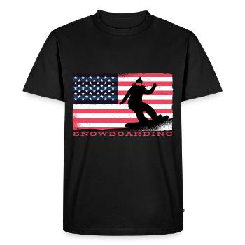 Snowboard Snowboarding Snowboarding Snowboard Holiday - Men's Premium Organic T-Shirt - black - Front - Nico (187cm)