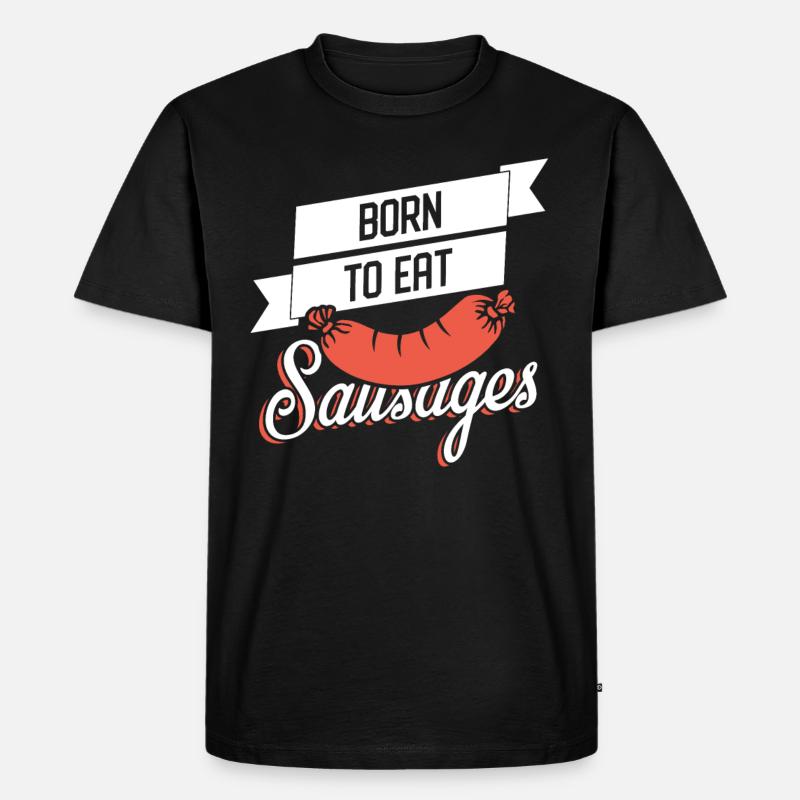 Würstchen - Männer Premium Bio T-Shirt - Schwarz