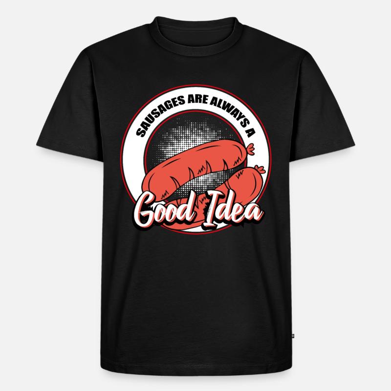Würstchen - Männer Premium Bio T-Shirt - Schwarz