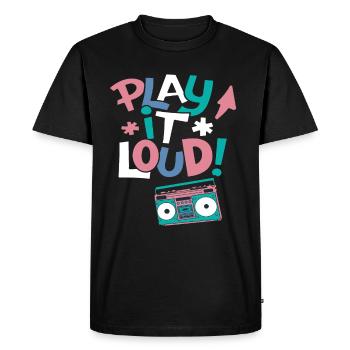 Bass Play it Loud - T-shirt Premium bio Homme - noir - Devant - Nico (187cm)