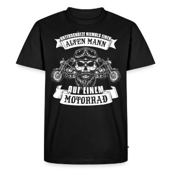 Motocycliste cool - T-shirt Premium bio Homme - noir - Devant - Nico (187cm)
