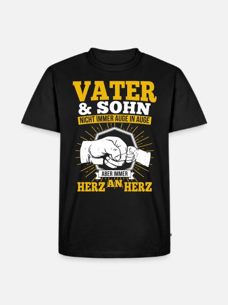 Père et fils - T-shirt Premium bio Homme - noir