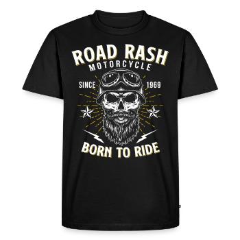 Motocycliste chopper - T-shirt Premium bio Homme - noir - Devant - Nico (187cm)