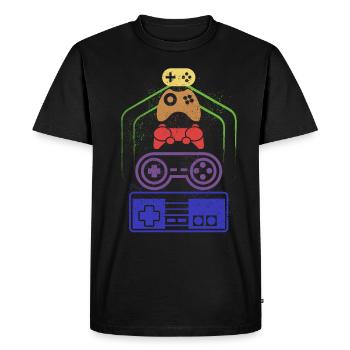 Controller - Men's Premium Organic T-Shirt - black - Front - Nico (187cm)
