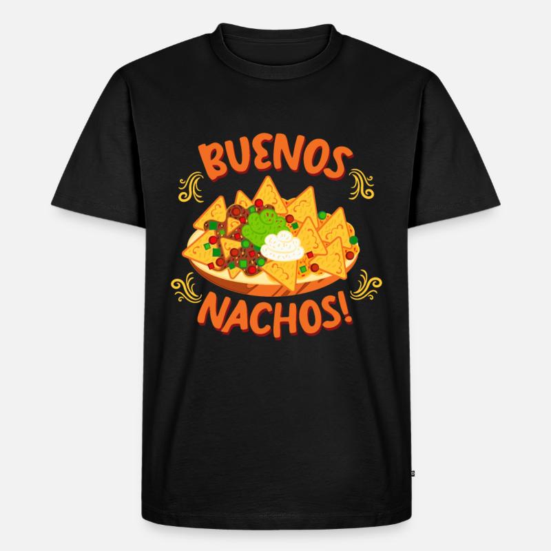 Buenos Nachos Mexico Essen - Männer Premium Bio T-Shirt - Schwarz
