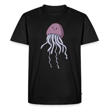 La méduse - T-shirt Premium bio Homme - noir - Devant - Nico (187cm)
