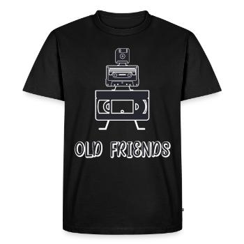 De vieux amis - T-shirt Premium bio Homme - noir - Devant - Nico (187cm)