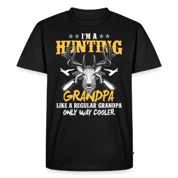Chasse Papy Seulement Way Cooler - T-shirt Premium bio Homme - noir - Devant - Nico (187cm)