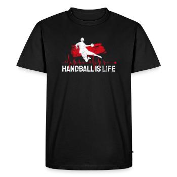 Handball Handball Handballer Handball player Goal - Men's Premium Organic T-Shirt - black - Front - Nico (187cm)