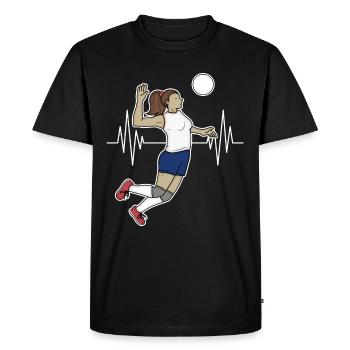volleyball volleyball joueur de volleyball - T-shirt Premium bio Homme - noir - Devant - Nico (187cm)