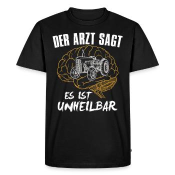 Le docteur dit que c'est incurable - T-shirt Premium bio Homme - noir - Devant - Nico (187cm)