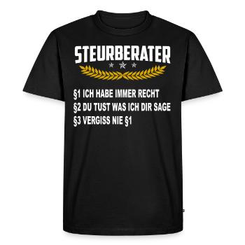 Le comptable a toujours raison cadeau drôle - T-shirt Premium bio Homme - noir - Devant - Nico (187cm)