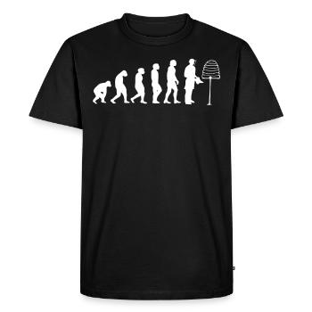 Evolution beekeeper beekeeping bee honey - Men's Premium Organic T-Shirt - black - Front - Nico (187cm)