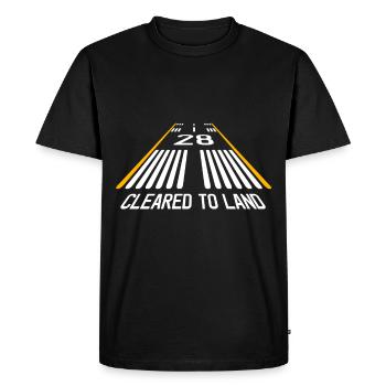 Départ du capitaine de l'avion pilote - T-shirt Premium bio Homme - noir - Devant - Nico (187cm)