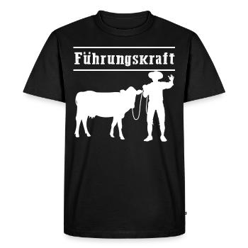 Vaches fermières - T-shirt Premium bio Homme - noir - Devant - Nico (187cm)