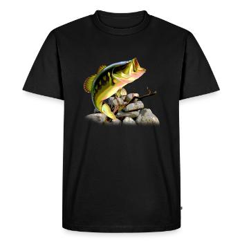 Angler fishing fishing fish - Men's Premium Organic T-Shirt - black - Front - Nico (187cm)