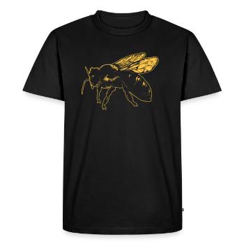 Abeille apicole Abeilles Apiculture Apiculture - T-shirt Premium bio Homme - noir - Devant - Nico (187cm)