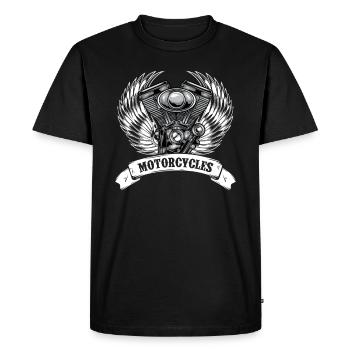 Motocycliste motocycliste - T-shirt Premium bio Homme - noir - Devant - Nico (187cm)