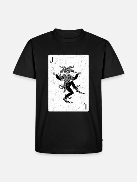 Joker Pokerface Casino - Men's Premium Organic T-Shirt - black