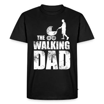La fête des pères qui marche - T-shirt Premium bio Homme - noir - Devant - Nico (187cm)