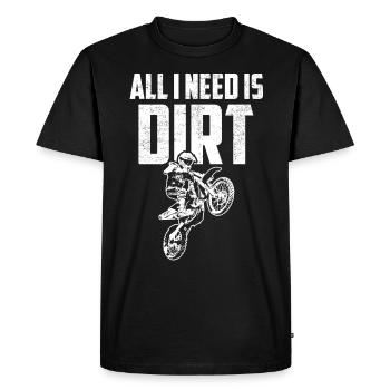 Motocross Biker Motorcycle - Men's Premium Organic T-Shirt - black - Front - Nico (187cm)